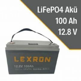 Lexron 12,8V 100 Amper LiFePO4 Lityum AkÃ¼