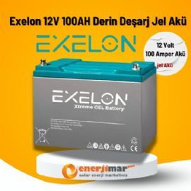 Exelon 12V 100AH Derin Deşarj Jel Akü
